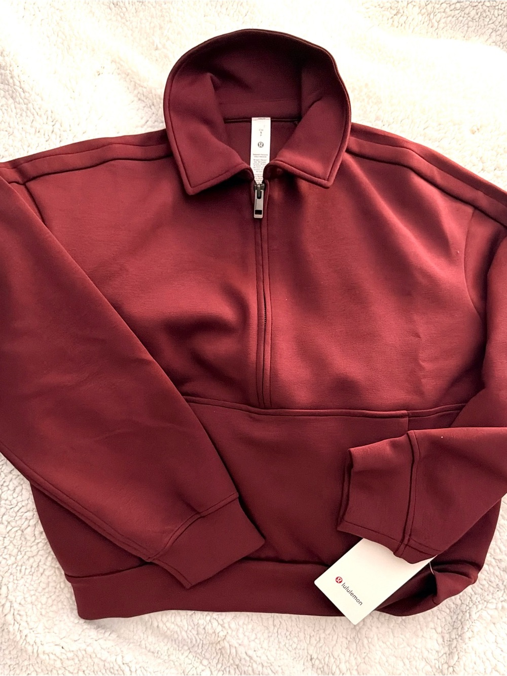 lululemon athletica Men’s Half-Zip Sweater - Burgundy